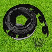 Borderrand - 20m - Gazonrand Kunststof - Flexibele perkafzetting - Tuinrand - 5cm hoog - Zwart