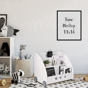 Bolt Edge Opbergkast - Wit - Boekenkast - Kinderkamer - Speelgoedkast - Boekenrek - Hout