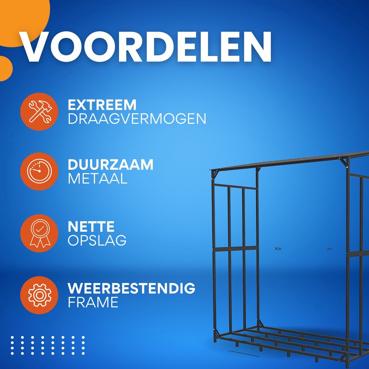 Houtopslag Opulence - Voor buiten - Brandhout - Houtberging - Staal