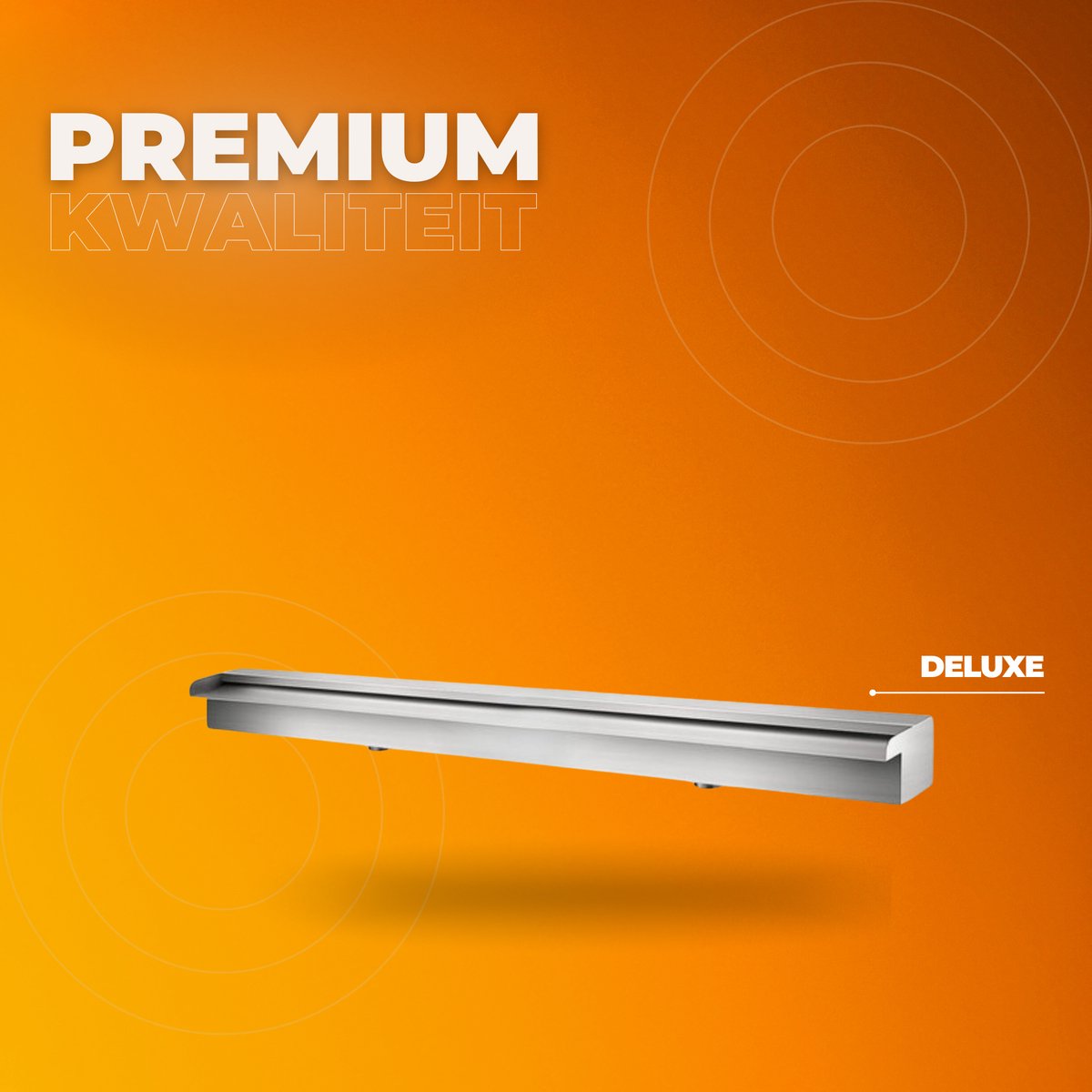 Zwembad fontein - 59CM - Waterval - RVS - Binnen en buiten - Met Connector Slang Klem PTFE Tape