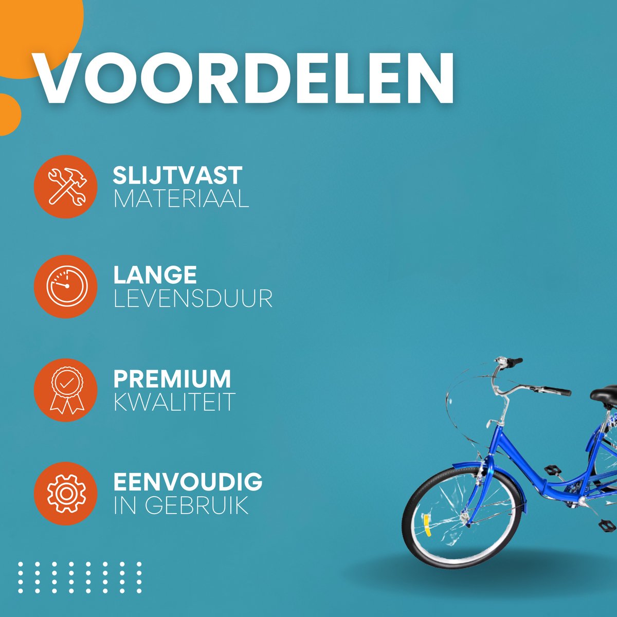 Driewieler Rustic - 7 versnellingen - Fiets voor volwassenen en senioren - 24 Inch - Opvouwbare - Verstelbaar - Met mand - Voorrem - Blauw - 120KG