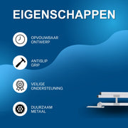 Toilet wandbeugel PRO - Opvouwbaar - Voor badkamer en toilet - Handgreep - 60cm - Steunbeugel met antislip - Ouderen- WC - 70cm