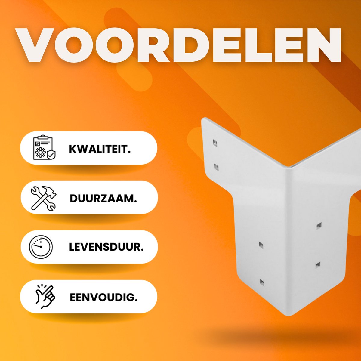 Hoekbeugels - 8x Verzinkt Staal - Hoekbeugel voor houtverbindingen - Hoekanker