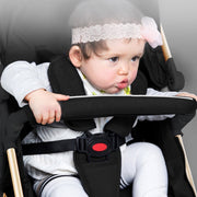 Happyment® kinderwagen 3 in 1 - Met stoel & wieg - Wandelwagen - Zwart
