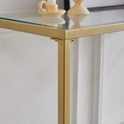 Console Tafel - Transparant goud - Wandtafel - Bijzettafel - 100cm breed
