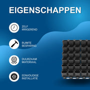 Automatische wandbloempot - zelfwaterende bloempot - Zwart - Voor binnen- en buitenplanten - Besproeiingssysteem met zelfirrigatie - Muurbevestiging