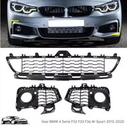 Mistlicht Cover Griton - Mistlicht Grille Cover - Voor BMW F32/F33/F36 (2013-2020) - M Sport Midden + Links + Rechts - Auto accessoires