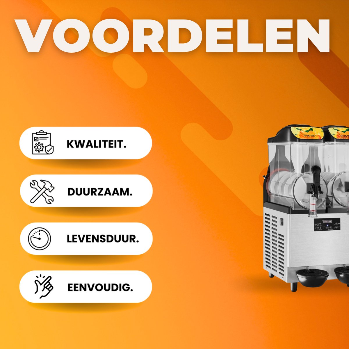 Professionele Slush puppy machine - 12L - Voor Ijskoude Drankjes - Frozen drink maker van Roestvrij Staal - Dubbele tank