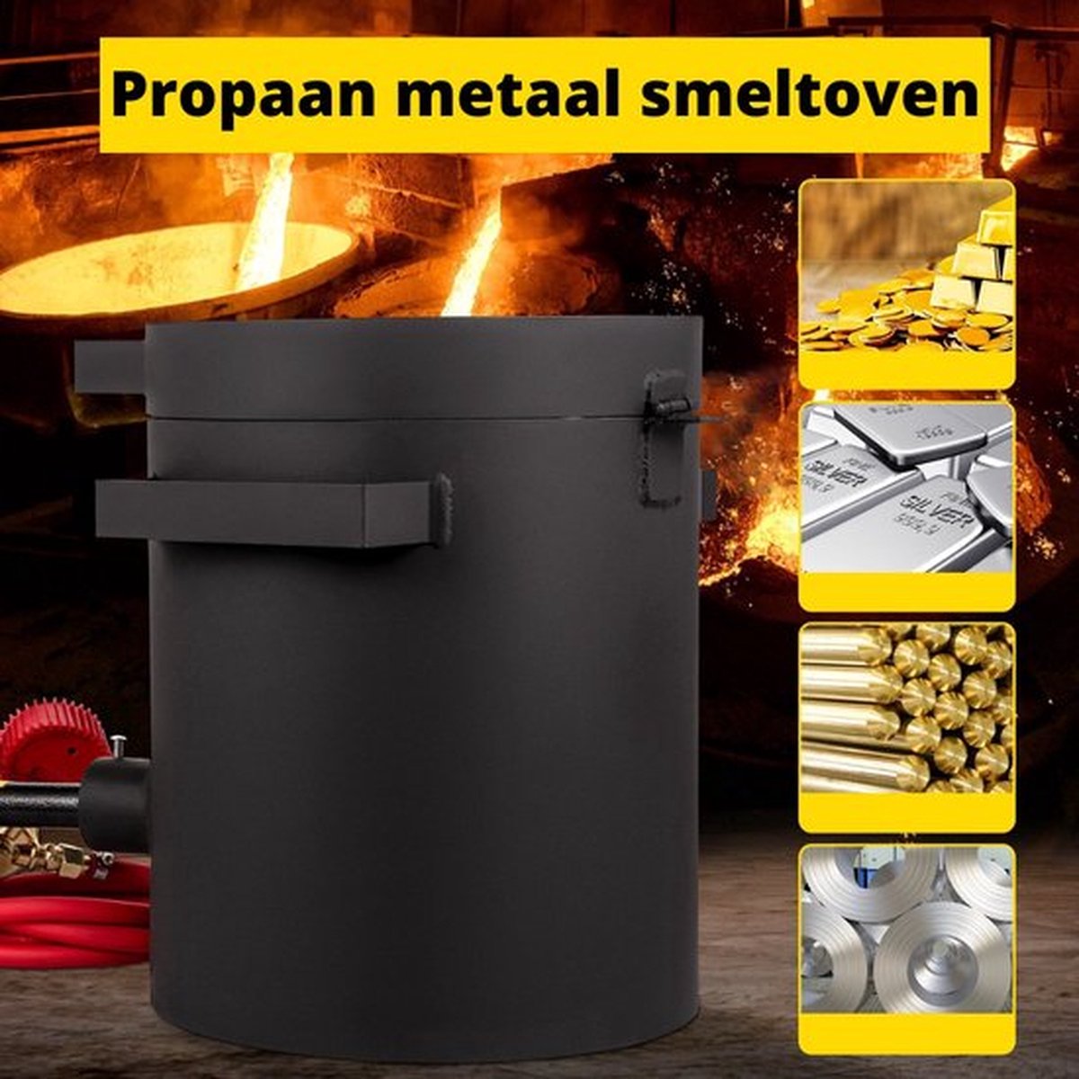 Smeltoven - Elektrisch - Edelmetaal Smeltoven - Inclusief Accessoires - 2KG