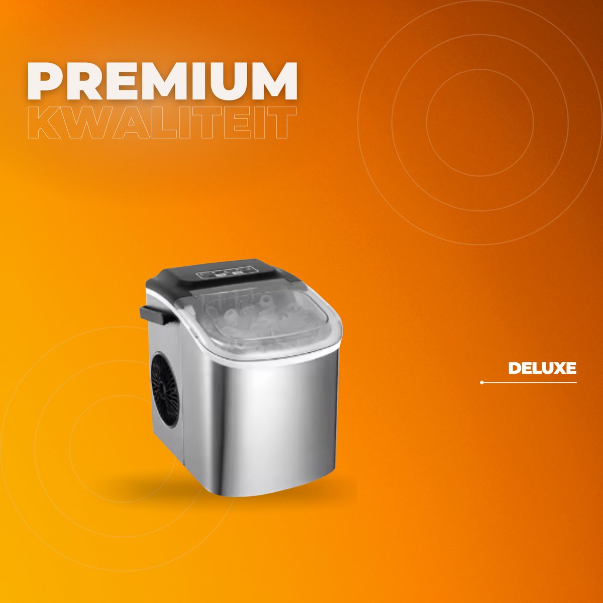 Ijsmachine - Aanrechtmodel - Voor snel ijs maken, 9 blokjes in 6 minuten - Zelfreinigende elektrische compacte drinkbare ijsmachine - 1,2 liter