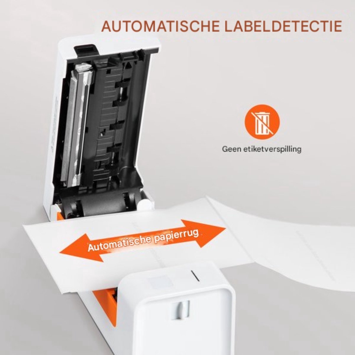 Happyment Thermische Labelprinter - Verzendlabels - Usb - 60 Labels p/m - 203DPI -Wit