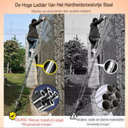 Telescopische Ladder Tavien 3,2M - Multifunctioneel - Roestvrijstalen Uitschuifbare Ladder - Stevig en Draagbaar - EN131