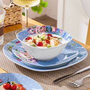 Serviesset - 24 delig - 8 persoons - Blauw - Dinerborden - Bordenset - Diepe borden - Ontbijtborden - Servies - Keukenservies