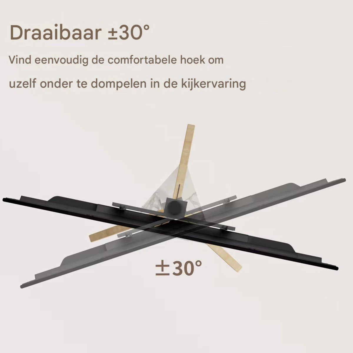 TV standaard Vaylen - 40-75 inch - Uniek design - Vloerstandaard beugel - Staand - Max 40KG - In hoogte verstelbaar