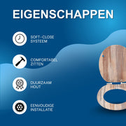 WC-bril - Toiletbril - Met Soft-Close – Comfortabele WC-Bril - Voor Badkamer & Toilet - Met print