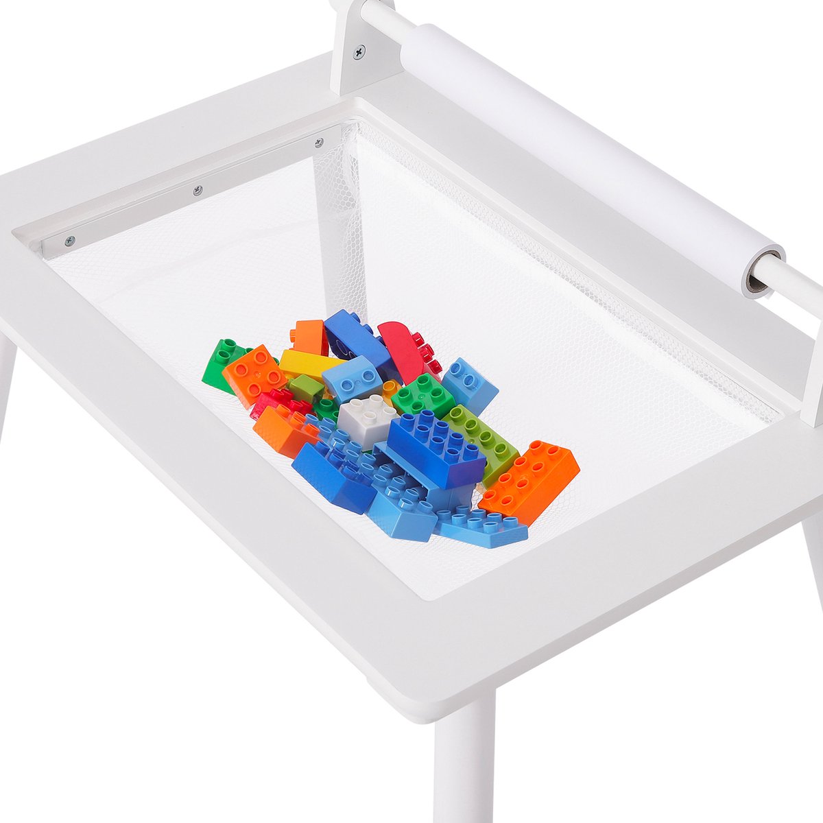 Happyment Kindertafel Deluxe - Tekentafel - Speeltafel - Kindermeubel - Kinderbureau - Wit