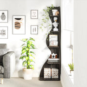 Moderne boekenkast 5 lagen - Grijs - Boekenrek - Woonkamer, slaapkamer en kinderkamer - Hout - 180cm