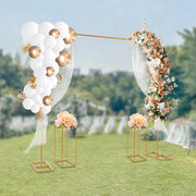 Ballonnen- en Bloemenstandaard - Ballonnenboog - Ballonen statief - Voor bruiloften en feesten -Metaal in goud