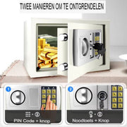 Digitale Stalen Beveiligingskluis Arvento - Commerciële Kluis - Wandmontage - 2 Sleutels - 4.6L