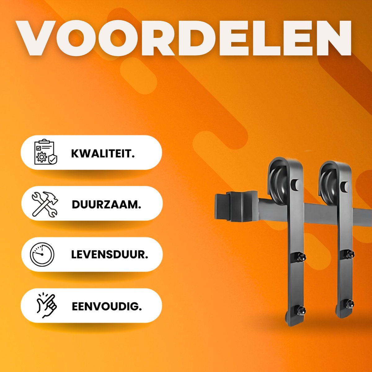 Schuifdeursystemen - 396cm - Schuifdeur rails - Schuifdeursysteem - Railsysteem - Koolstofstaal Staldeurkit