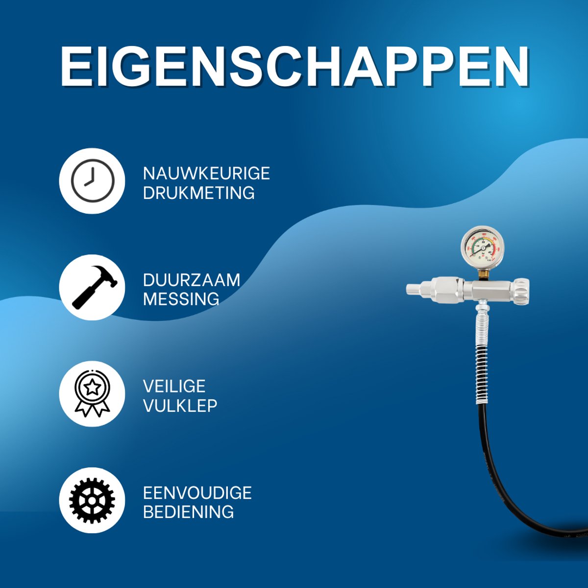 Luchtbijvuladapter – Voor dompelbare gasflessen en luchtcilinders – Navul- en oplaadadapter