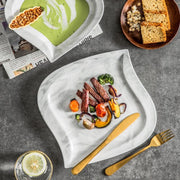 Happyment Luxe Serviesset - 6 Persoons - Porselein - 12 Delig - Bordenset 6 persoons - Bordenset 12 delig - Wit