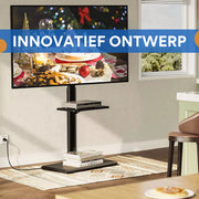 Universele TV vloerstandaard - Voor 32"-65" inch - Standaard universeel - In hoogte Verstelbaar - Zwart