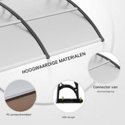 Voordeurluifel - Deurluifel - 199cm - Dakbedekking - Voordeur afdak - Polycarbonaat - UF50+ Zonweringsfolie - 965x1987mm