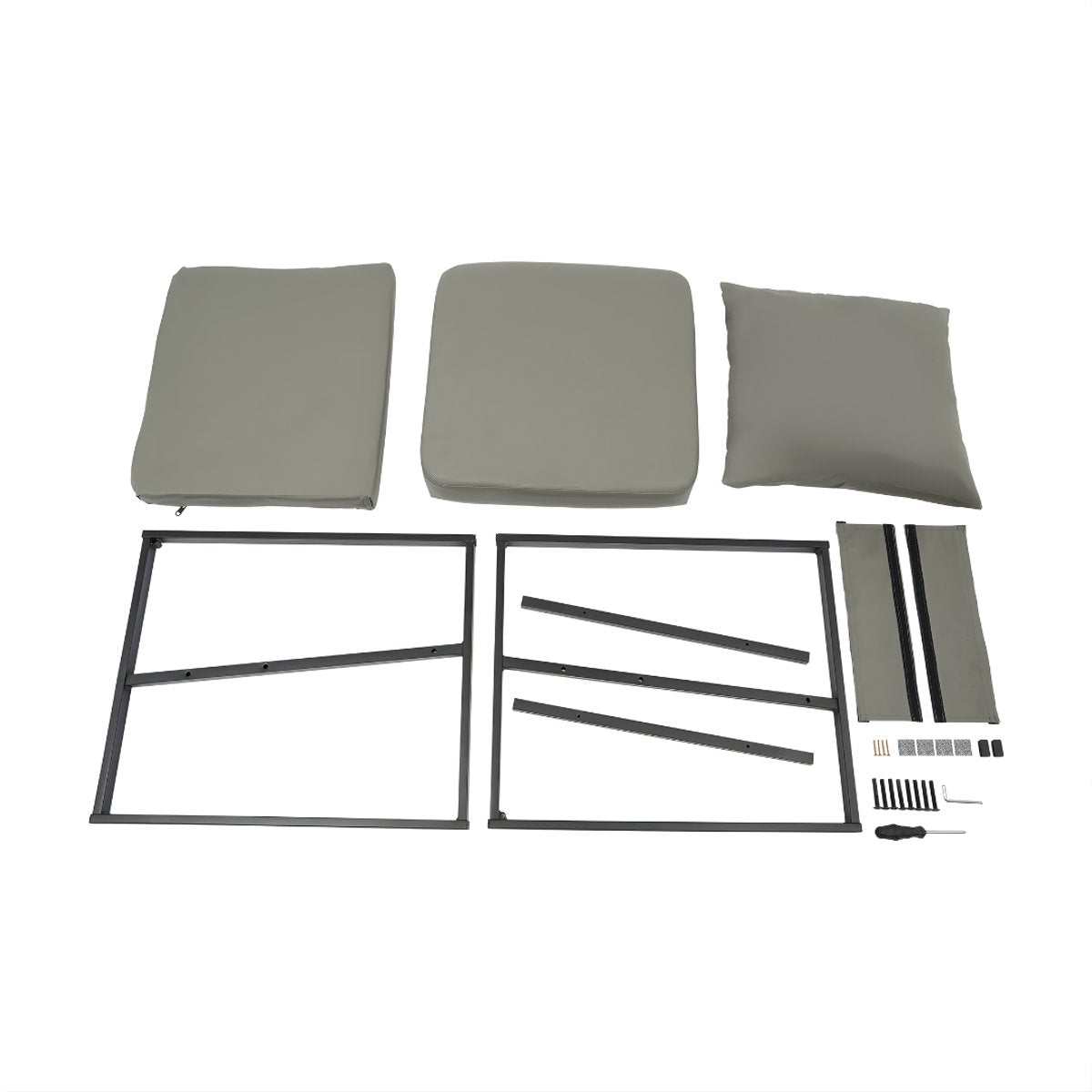 Fauteuil- Voor Woonkamer - Moderne Lounge - Stof /Grijs