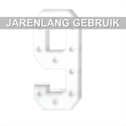 Lichtgevende cijfers - Cijferlamp – Voor Verjaardag, Jubileum & Bruiloft – 100x48 cm – Cijfer 9