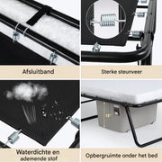 Opklapbed voor Volwassenen - Met matras - 80x190cm - Logeerbed - Vouwbed 1 persoons - Inklarbaar