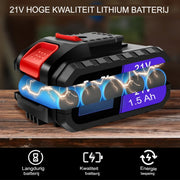 Accuboorboorset 21V Tavien - Elektrische Schroevendraaier - 2 Variabele Snelheden - 25+1 Koppel - Li-Ion Batterij en Snellader