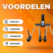 Trekhaakdrager - Voor caravan - Trekhaak aanhanger - Driehoek 45,7cm - Kettinglengte 10,2cm - Trekbeugel