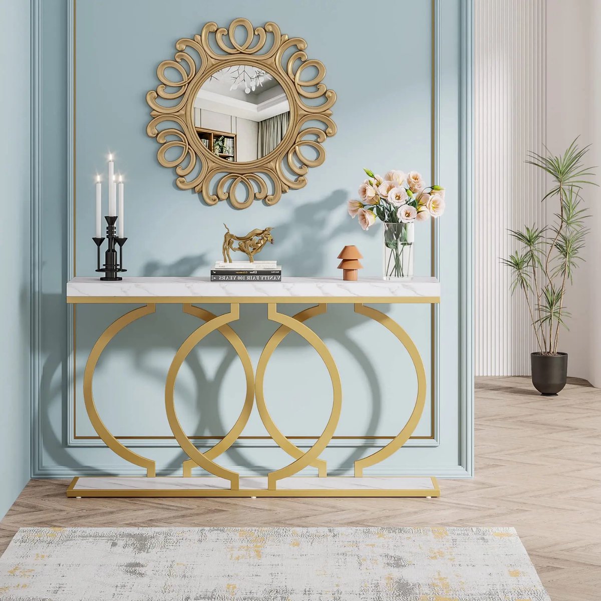 Consoletafel Giggs - Haltafel - 140cm - Wandtafel - Gang of woonkamer - Wit