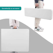 Klaptafel - Kampeertafel - 2 Banken set - Vouwtafel - Opvouwbare Tuinmeubelset voor Buiten, Kamperen & Picknick - Picknicktafel met Bankjes - 180 cm - Wit