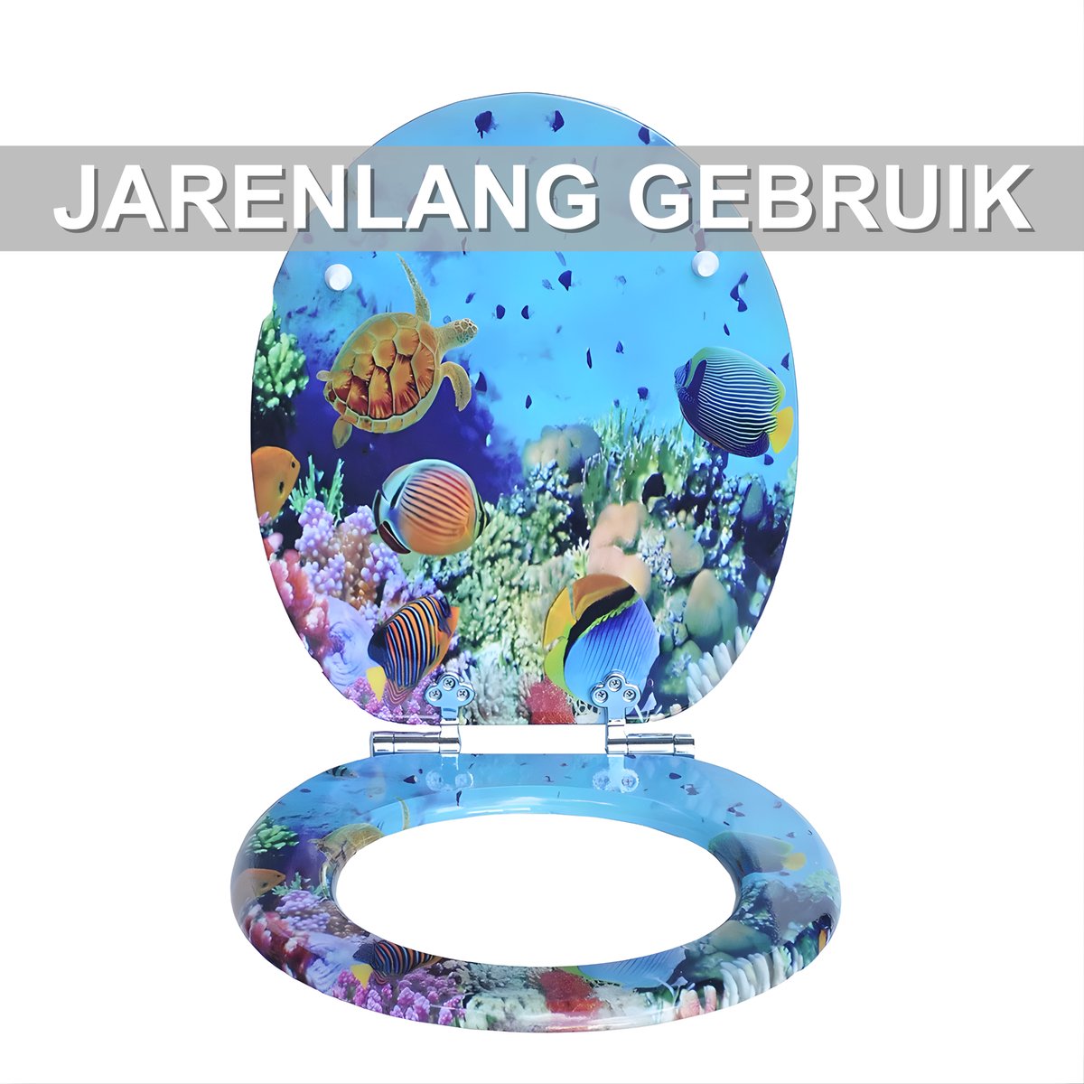 WC-bril - Toiletbril – Voor Toilet & Badkamer – Soft-Close - Met print