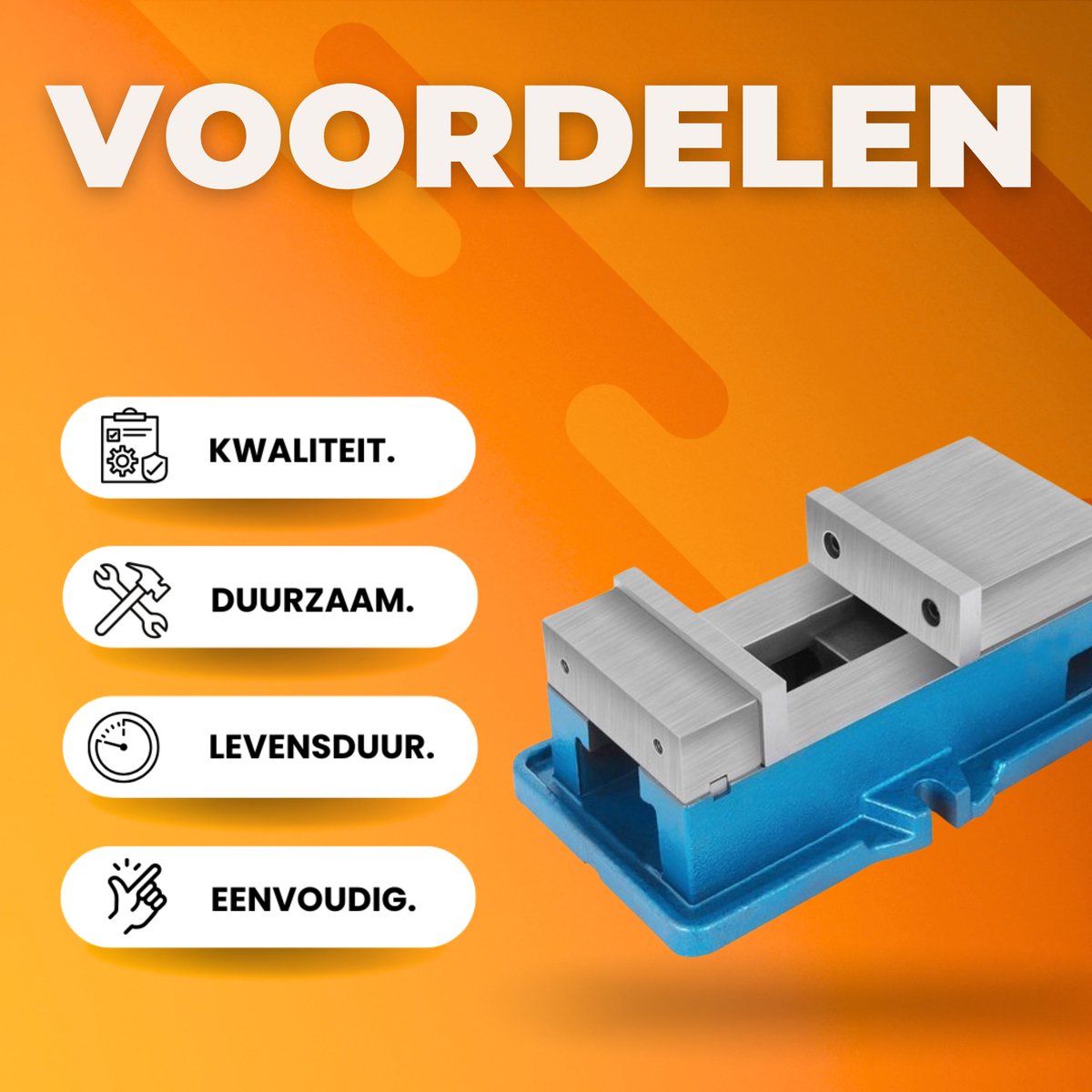 Bankschroef 125mm - Hoge Precisie - Bankklem - Werkbank klem - Voor NC/CNC-machines