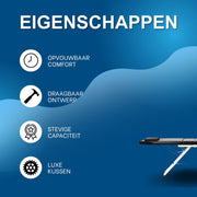 Massagetafel - Behandelbank – Voor massage en schoonheidsbehandelingen – Opvouwbaar, met kussen, draagbaar – Zwart, 200–250 kg capaciteit