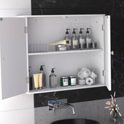 Vrijstaande Opbergkast - Wandkast met Dubbele Deuren - Voor Keuken & Badkamer - Extra Plank voor Meer Opbergruimte