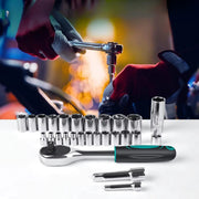 Gereedschapset - 198-delige - Gereedschapskoffer gevuld - Gereedschapstas - Gereedschapskist - Voor Thuis en autoreparatie - Handgereedschapset met rateldop en schroevendraaierset - Groen