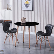 Happyment Moderne Eetkamerstoelen Grijs - Set van 8 - Woonkamerstoelen - Zithoogte 38cm - Keukenstoelen - Kuipstoel