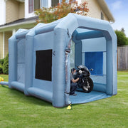 Spuitcabine Lutea - Opblaasbaar incl. lucht filtersysteem - Verfspuit tent - 580x230cm - Airbrush - Spray booth - Opvouwbaar
