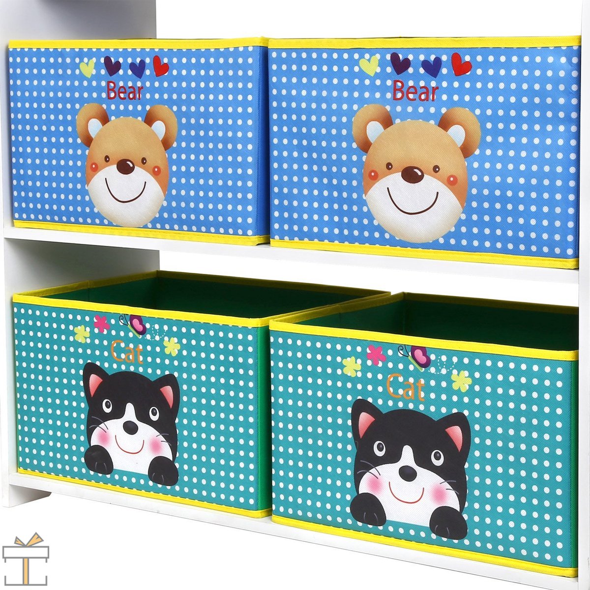 Happyment Boekenkast voor kinderen - Speelgoedkast - Kinderkamer - Opbergkast kind - Boekenrek - Hout - 83x30x98cm
