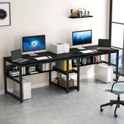 Bureau XL - Voor 2 perosnen - Zwart - Computerbureau - Voor thuis of werk - 200cm