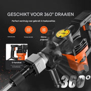 Sloophamer Deluxe - Elektrische Slaghamer - 1600W Breekhamer - Beitelhamer Gereedschap