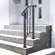 Trapleuning - Balustrade voor 1-2 tredens - Houders - Leuningen voor Trappen - Staal - Met trapleuninghouders