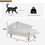 Kattenmand Cevila Opulence - Luxe Kattenmand - Op poten - Kattenbed - Hondenmand - Hondenbank - Hondensofa - Hondenzetel - 70cm
