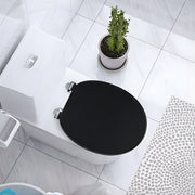 WC-bril - Toiletbril - Voor Toilet & Badkamer – Soft-Close – Hout - Zwart