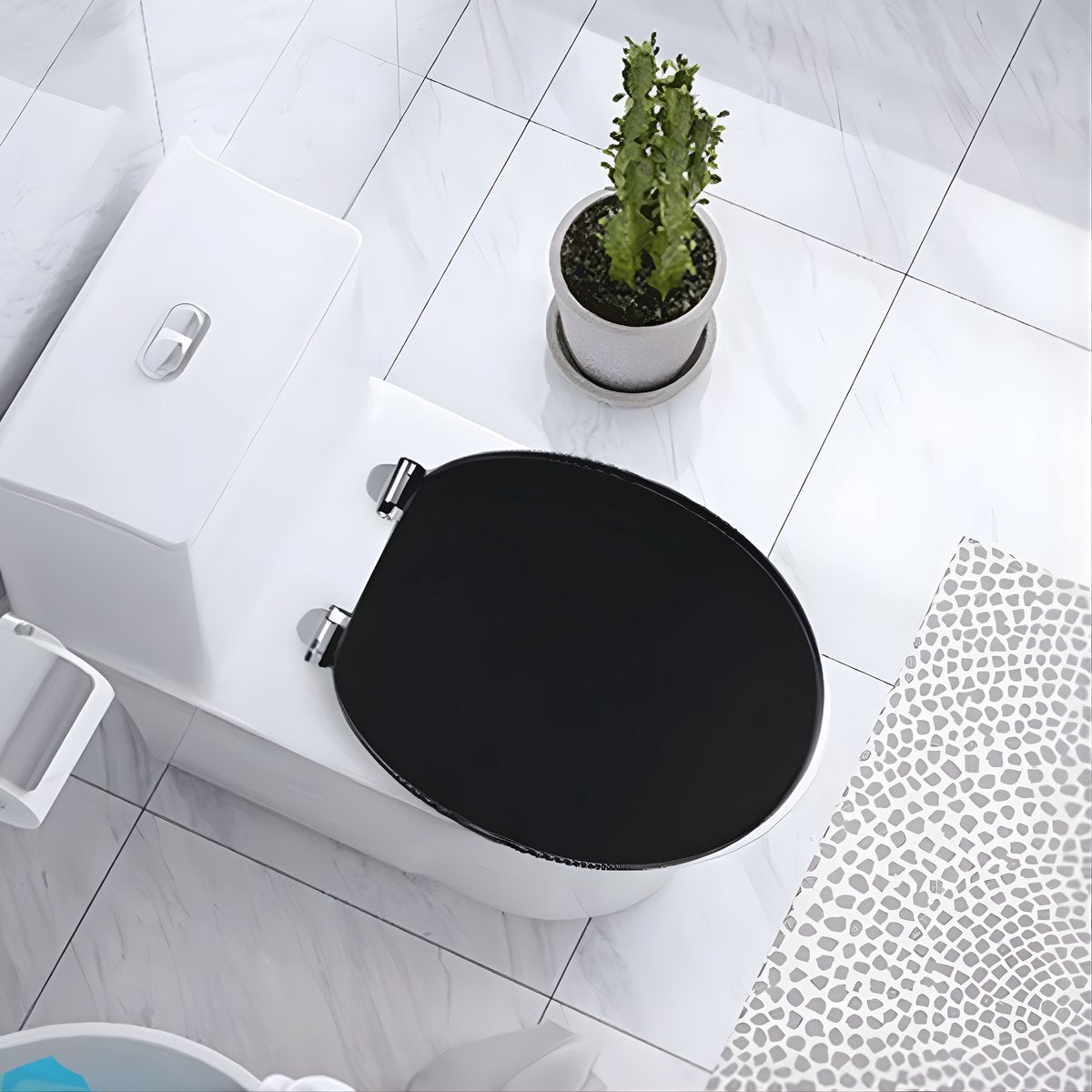 WC-bril - Toiletbril - Voor Toilet & Badkamer – Soft-Close – Hout - Zwart