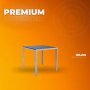 Tuintafel Zyrell - Aluminium - Voor binnen en buiten - Vierkante vijzettafel tuin - Bistrotafel - Eettafel - Hitte- en Weerbestendig - Groen